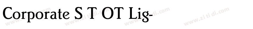Corporate S T OT Lig字体转换